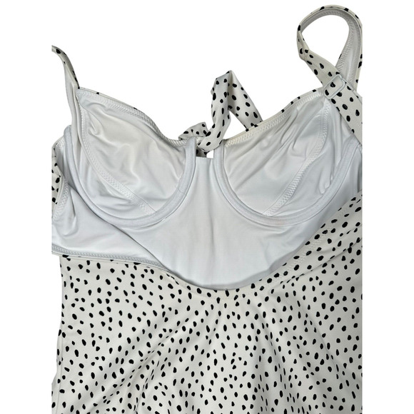 Zulu & Zephyr One Piece Bathing Suit Sz 6 Polka Dot Adjustable Swim Beach Vacay - Picture 10 of 11
